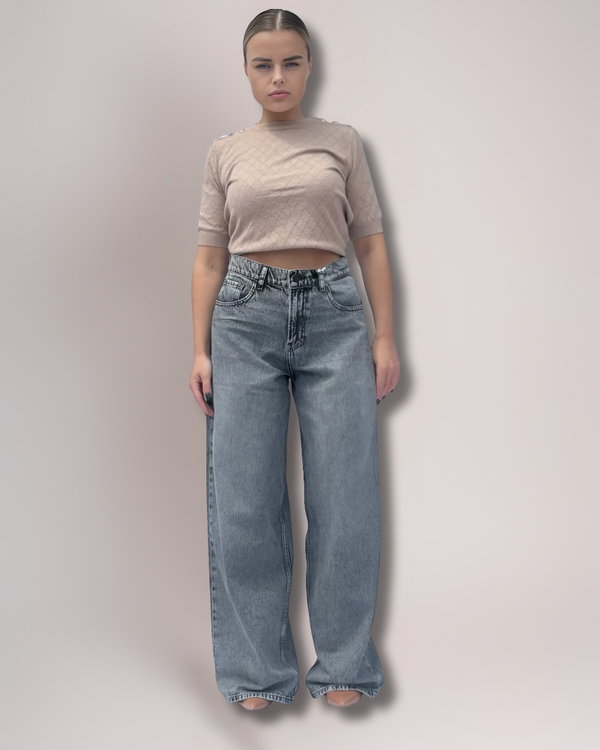 High-Waist Straight Jeans – 100% Cotton Denim | Larissé